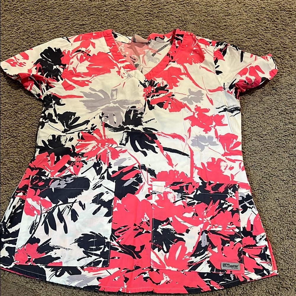 Floral V-Neck Women's Top